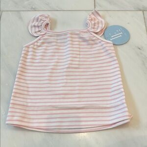 Little English Pink and White Striped Tank Top